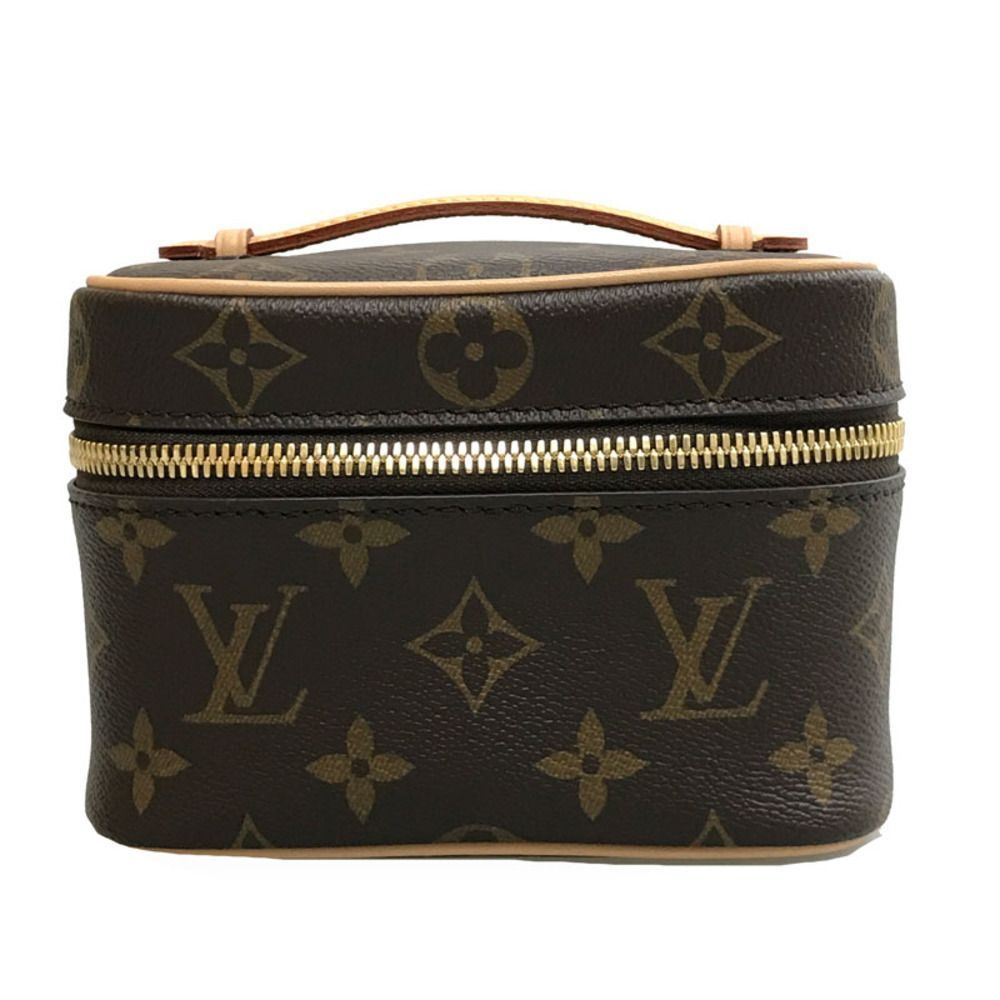 Louis Vuitton Vanity Mini Monogram Handbag Leather Brown